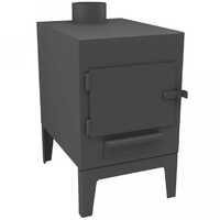 Печь «буржуйка» с искрогасителем и трубой